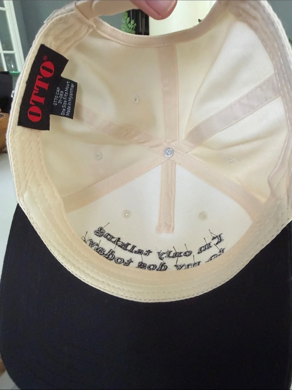 I'm Only Talking To My Dog Today Baseball Cap - Black & Cream